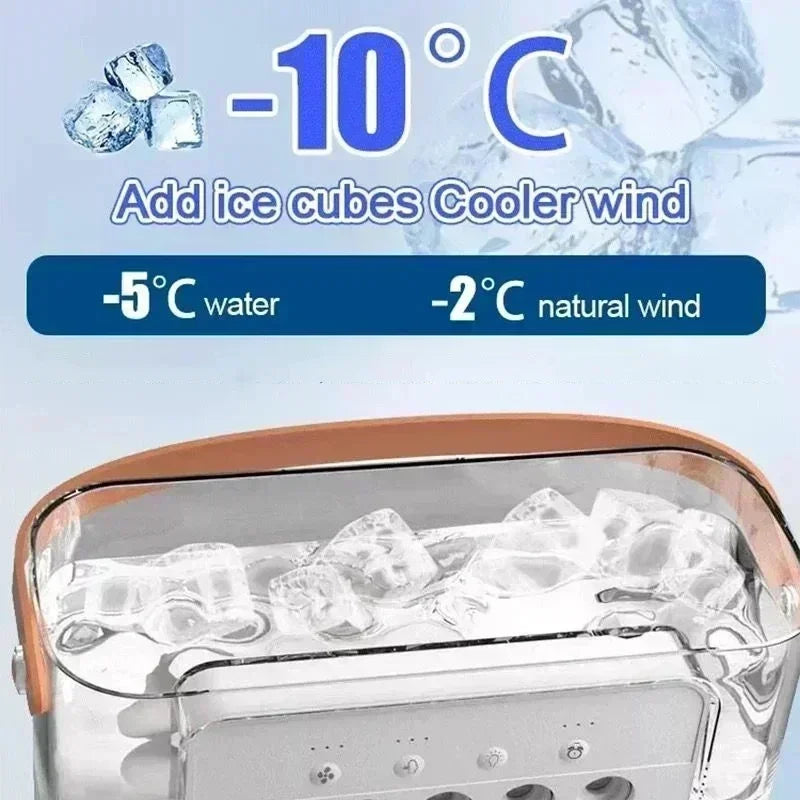 3-in-1 Mini Luftkühler mit USB – Ventilator, Luftbefeuchter & LED – leise & mobil